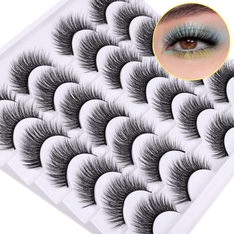 Newcally Lashes False Eyelashes Natural Wispy Light Volume Faux Mink Lashes 14 Pairs Pack - Image 2